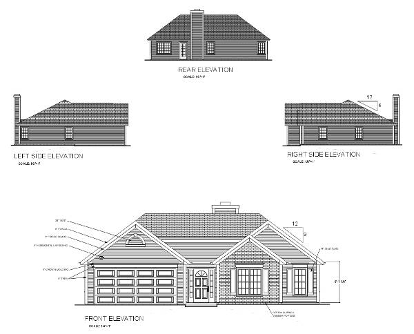 Rear Elevation image of The Creekside House Plan